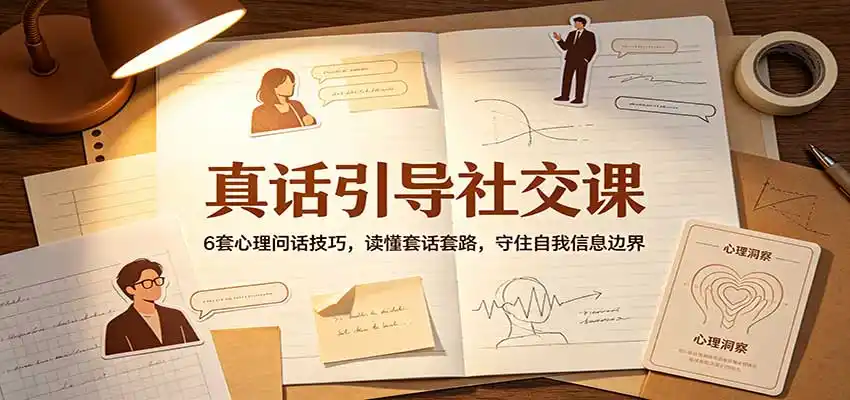 真话引导社交课：6套心理问话技巧，读懂套话套路，守住自我信息边界-项目资源网