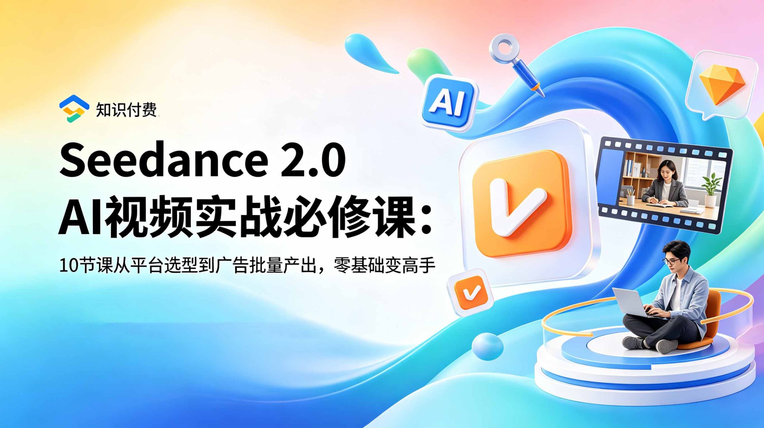 Seedance 2.0 AI视频实战必修课:10节课从平台选型到广告批量产出,零基础变高手-项目资源网