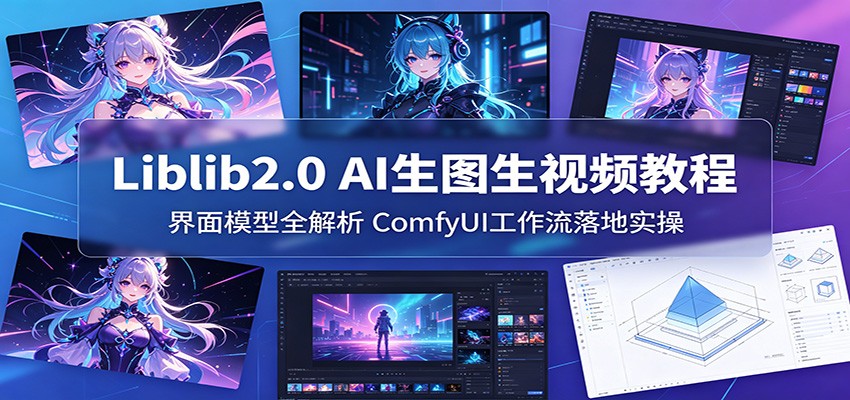 Liblib2.0 AI生图生视频教程：界面模型全解析，ComfyUI工作流落地实操-项目资源网