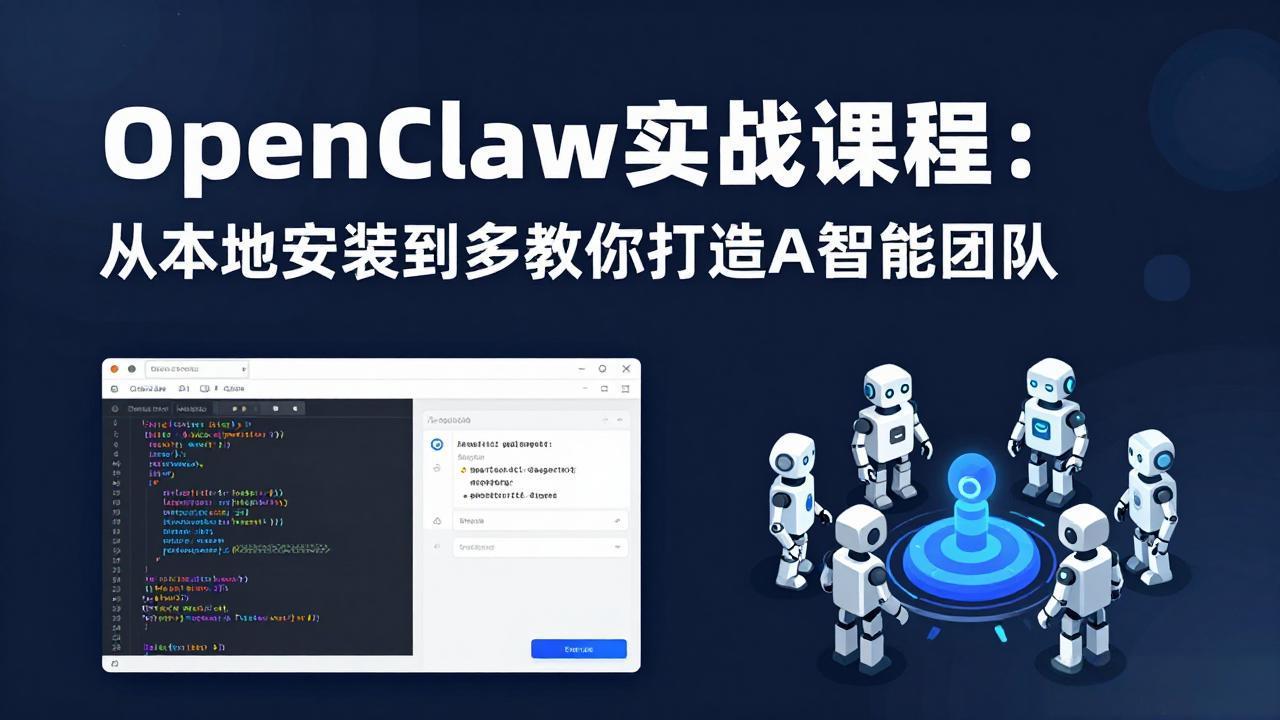 OpenClaw实战课程：从本地安装到多Agent协同，手把手教你打造AI智能团队-项目资源网