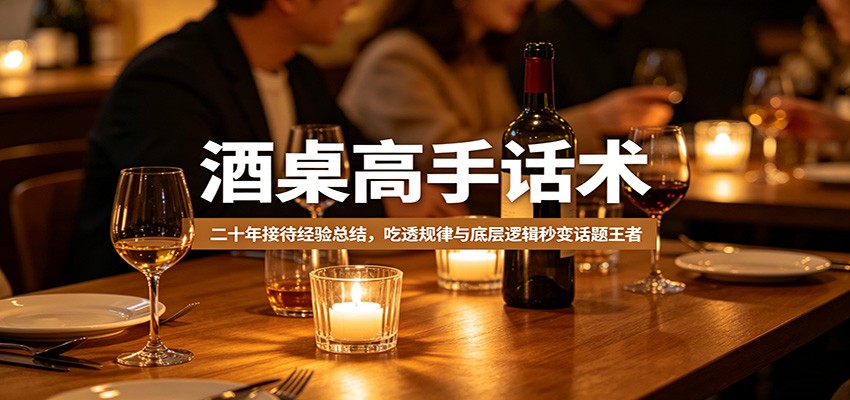 酒桌高手话术：二十年接待经验总结，吃透规律与底层逻辑秒变话题王者-项目资源网
