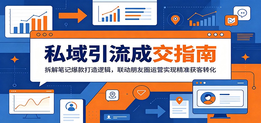 私域引流成交指南：拆解笔记爆款打造逻辑，联动朋友圈运营实现精准获客转化-项目资源网