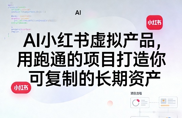 AI小红书虚拟产品，用跑通的项目打造你可复制的长期资产(更新)-项目资源网