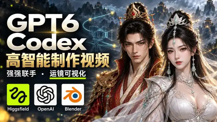 GPT-6 Astra×Codex高智能制作视频!联手Higgsfield,运镜可视化实战-项目资源网
