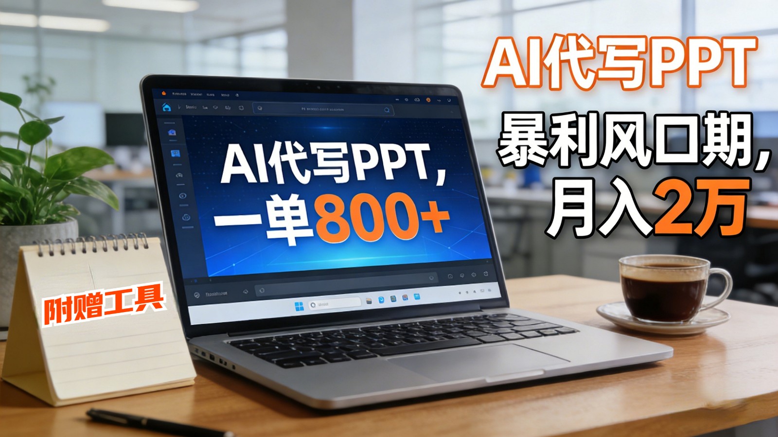 AI 代写做 PPT！一单狂赚 800+，风口期月入 2 万(工具 + 提示词直接送)-项目资源网