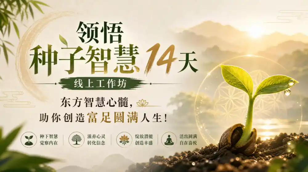 鹿大米领悟种子智慧14天线上工作坊，东方智慧心髓，助你创造富足圆满人生！-项目资源网