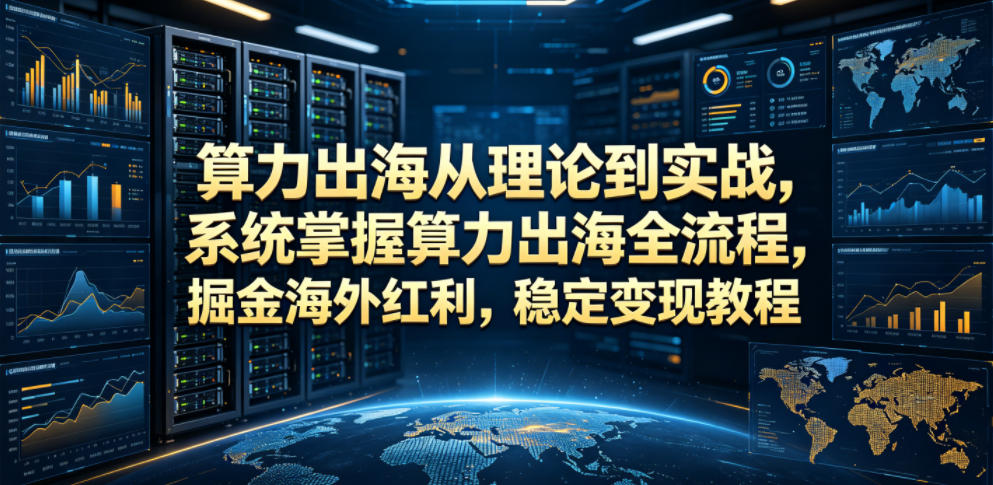算力出海从理论到实战,系统掌握算力出海全流程,掘金海外红利,稳定变现教程-项目资源网