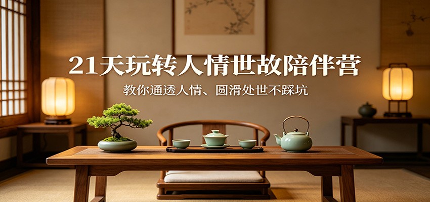 21天玩转人情世故陪伴营：教你通透人情、圆滑处世不踩坑-项目资源网