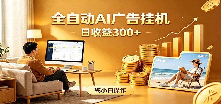 AI风口项目，全程解放双手，后台自动运行赚取收益，每天稳定收益300+-项目资源网