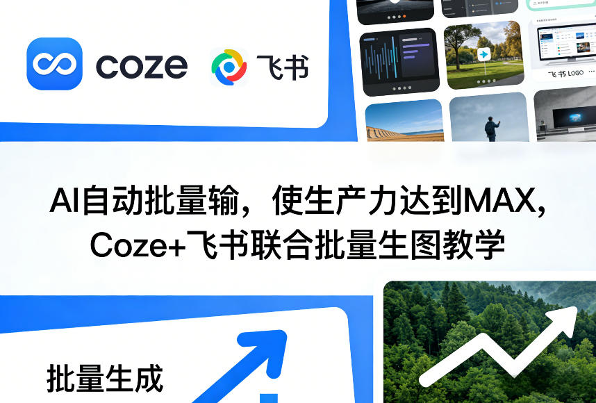 AI自动批量输，使生产力达到MAX，Coze+飞书联合批量生图教学-项目资源网
