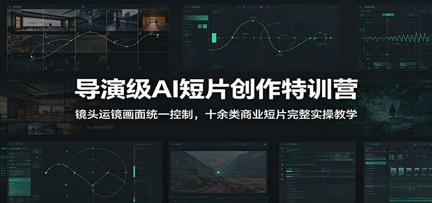导演级AI短片创作特训营：镜头运镜画面统一控制，十余类商业短片完整实操教学(更新)-项目资源网