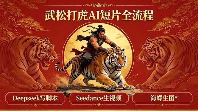 武松打虎AI短片全流程:Deepseek写脚本+Seedance生视频+海螺生图-项目资源网