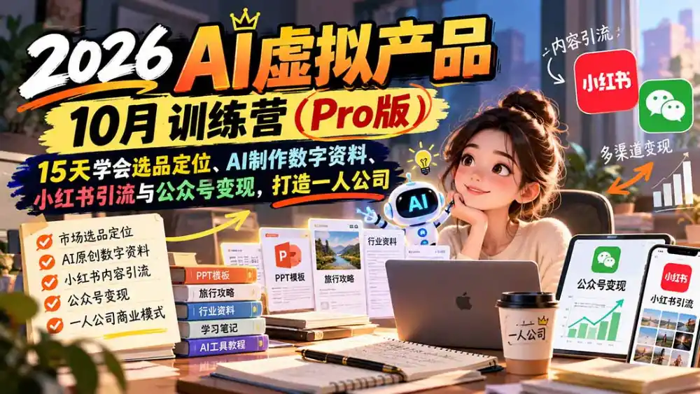 2026AI虚拟产品10月训练营(Pro版 2026AI虚拟产品10月训练营(Pro版
