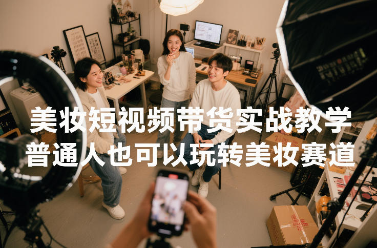 美妆短视频带货实战教学,普通人也可以玩转美妆赛道-项目资源网