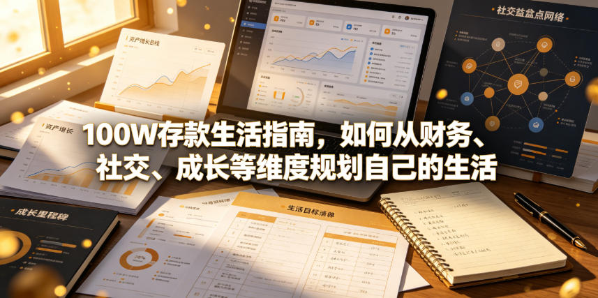 付费文章：100W存款生活指南，如何从财务、社交、成长等维度规划自己的生活-项目资源网