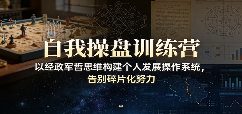 自我操盘训练营：以经政军哲思维构建个人发展操作系统，告别碎片化努力-项目资源网