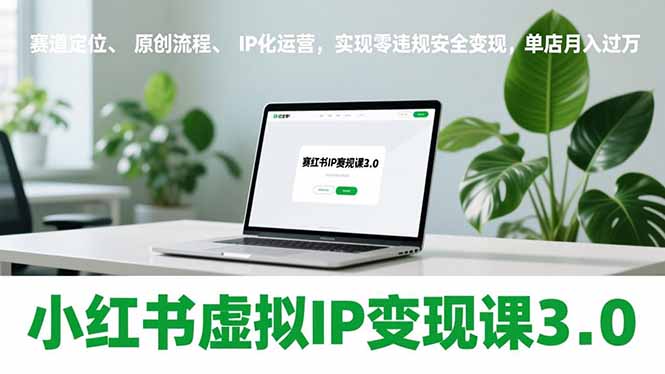 小红书虚拟IP变现课3.0,赛道定位、原创流程、IP化运营,实现零违规安全变现,单店月入过万-项目资源网