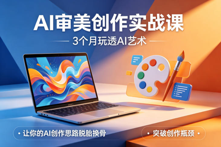 AI审美创作实战课，3个月玩透AI艺术，让你的AI创作思路脱胎换骨，突破创作瓶颈-项目资源网