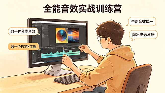 全能音效实战训练营：数千种分类音效+数十个FCPX工程，告别音效单一，剪出电影质感-项目资源网