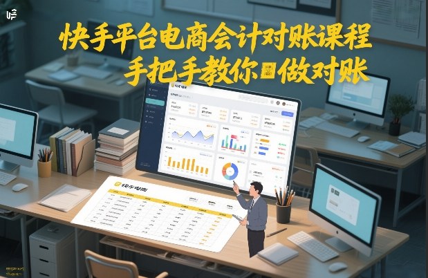快手平台电商会计对账课程,手把手教你做对账-项目资源网