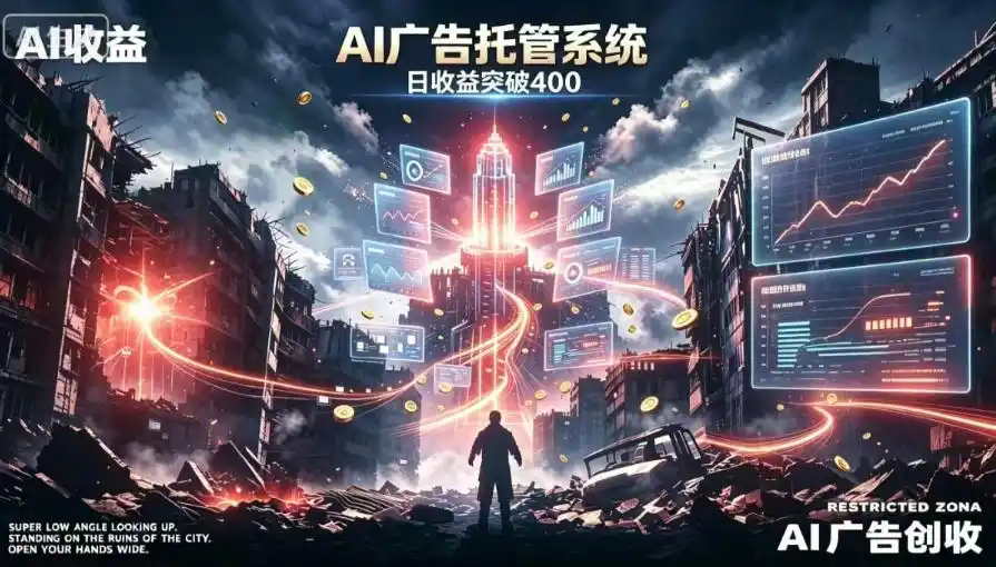 AI智能广告，全自动化运行，单日可达400+，小白新手0基础上手【揭秘】-项目资源网