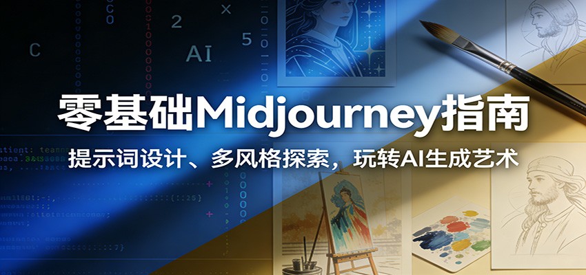 图片[1]-零基础Midjourney指南：提示词设计、多风格探索，玩转AI生成艺术-项目资源网