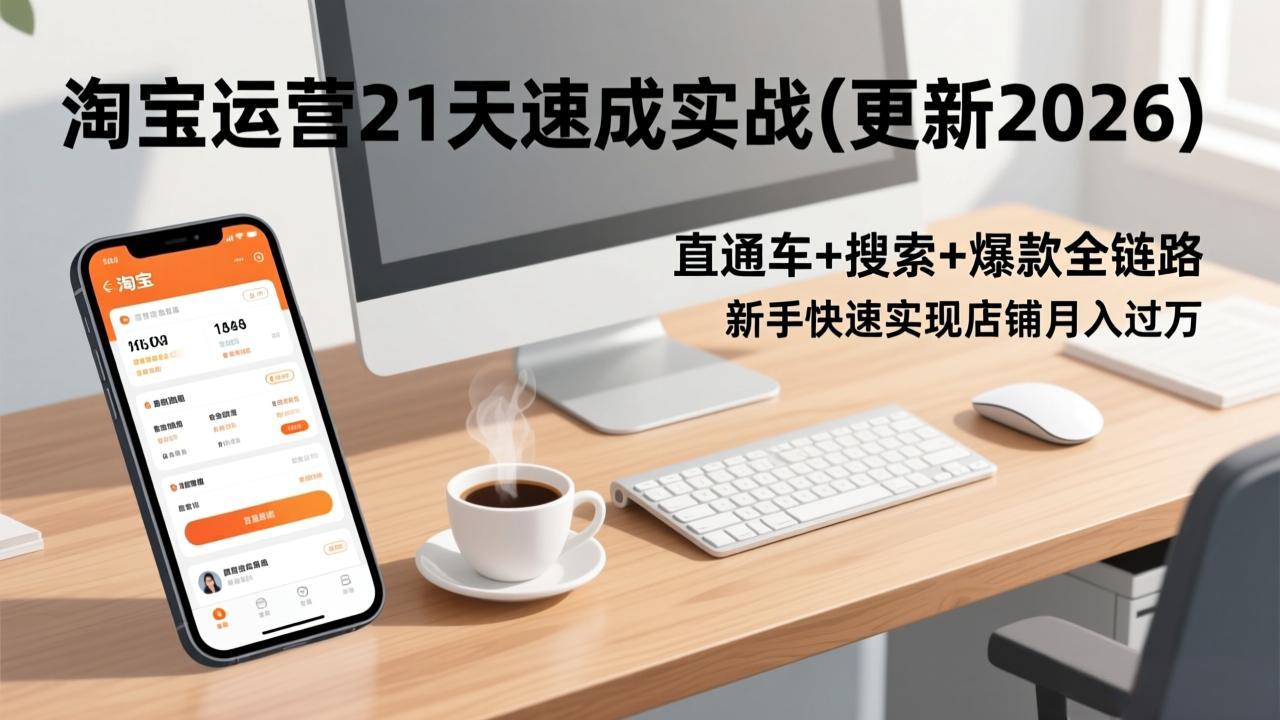 淘宝运营21天速成实战(更新2026-项目资源网