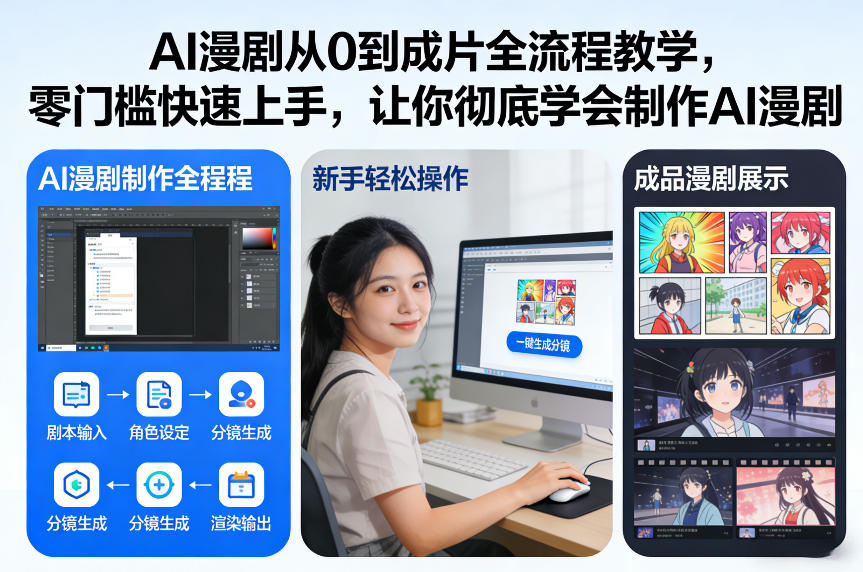 AI漫剧从0到成片全流程教学，零门槛快速上手，让你彻底学会制作AI漫剧【保姆级教程】-项目资源网