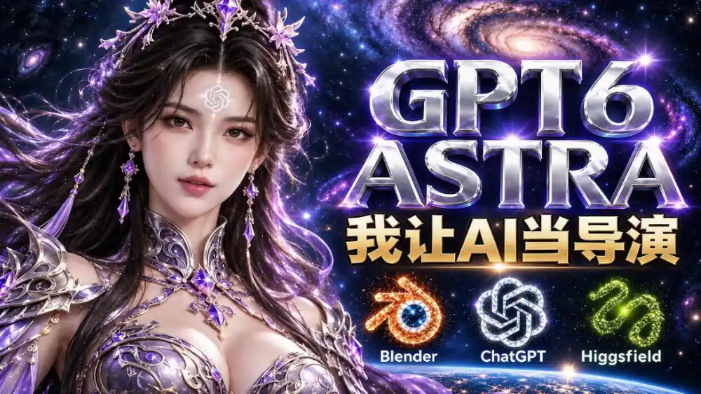 让GPT-6 Astra当导演!Higgsfield和Blender实战打造30秒玄幻精准运镜短片!-项目资源网