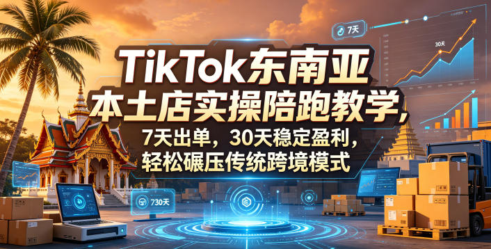 TikTok东南亚本土店实操陪跑教学,7天出单,30天稳定盈利,轻松碾压传统跨境模式(更新0516)-项目资源网