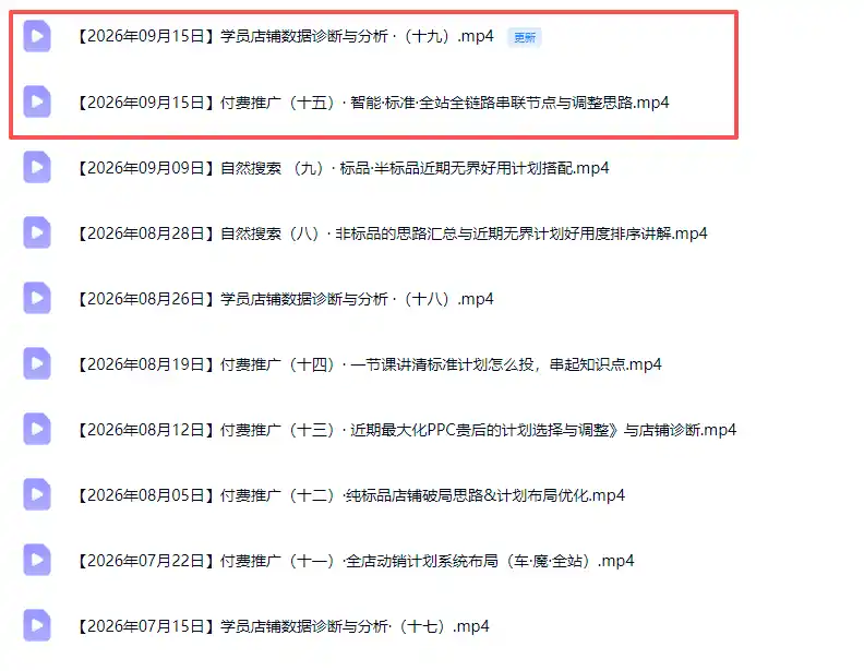 2026淘宝电商终局之战VIP课-更新1015：自然搜索+直通车+无界+精准人群，系统掌握测款动销与全店推广布局方法-项目资源网
