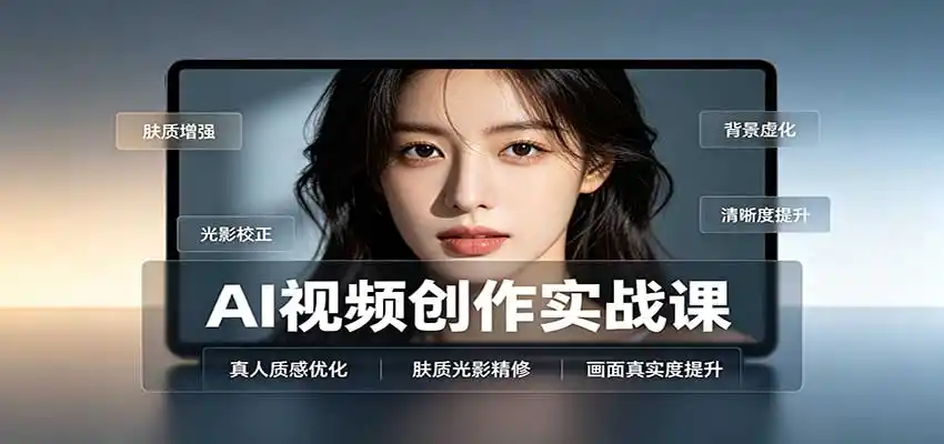AI视频创作实战课：人物面部情绪调试，真人质感优化，提示词模板与变现方向-项目资源网