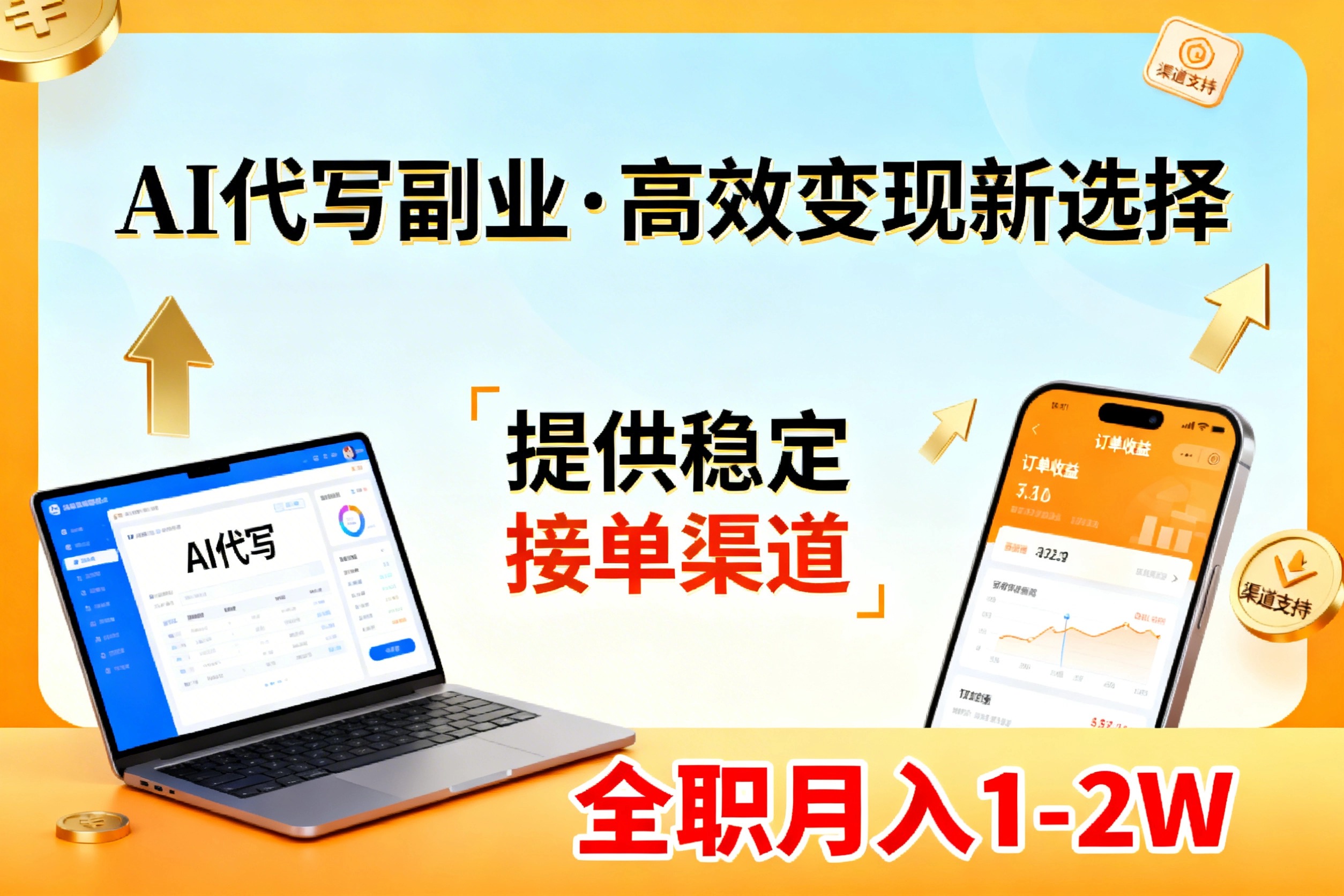 AI代写副业，高效变现，提供渠道，永不失业副业兼职 全职月入1-2W【SOP手册】-项目资源网