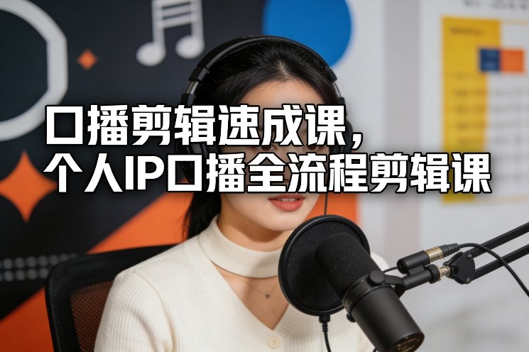 口播剪辑速成课，个人IP口播全流程剪辑课-项目资源网