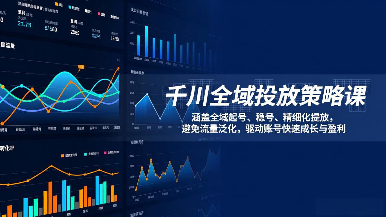 千川全域投放策略课：涵盖全域起号、稳号、精细化投放，避免流量泛化，驱动账号快速成长与盈利-项目资源网