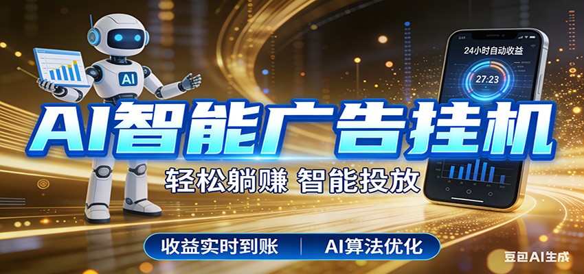 智能广告挂机新时代，利用碎片化时间实现稳定被动收益，AI帮你持续盈利-项目资源网