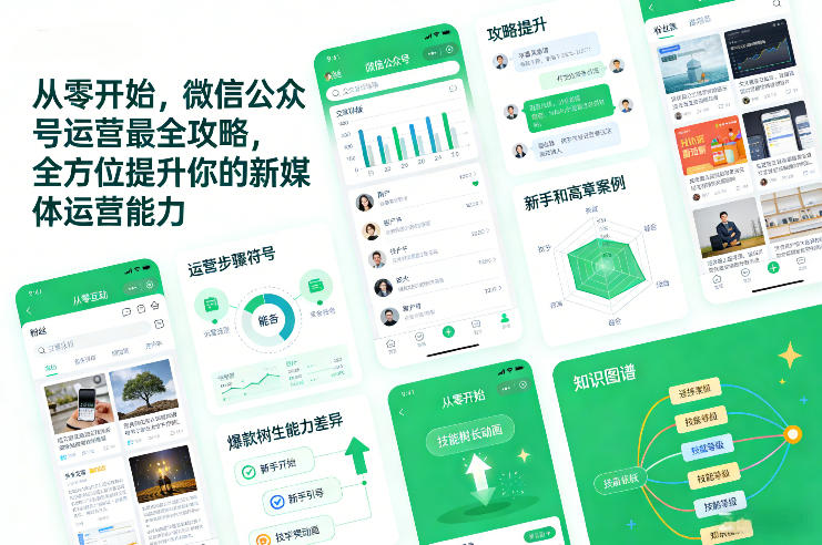 从零开始，微信公众号运营最全攻略，全方位提升你的新媒体运营能力-项目资源网