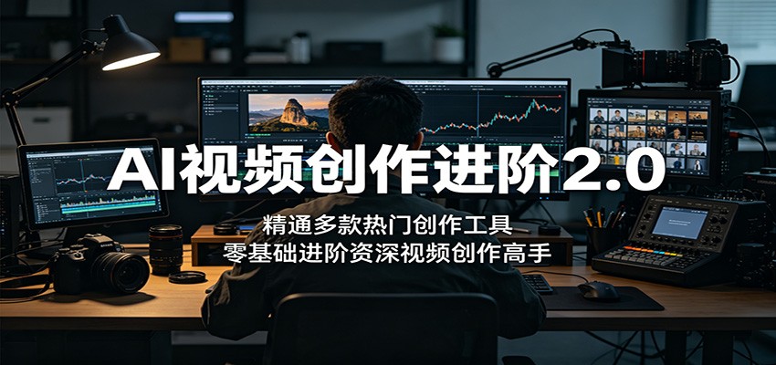 AI视频创作进阶2.0：精通多款热门创作工具，零基础进阶资深视频创作高手-项目资源网