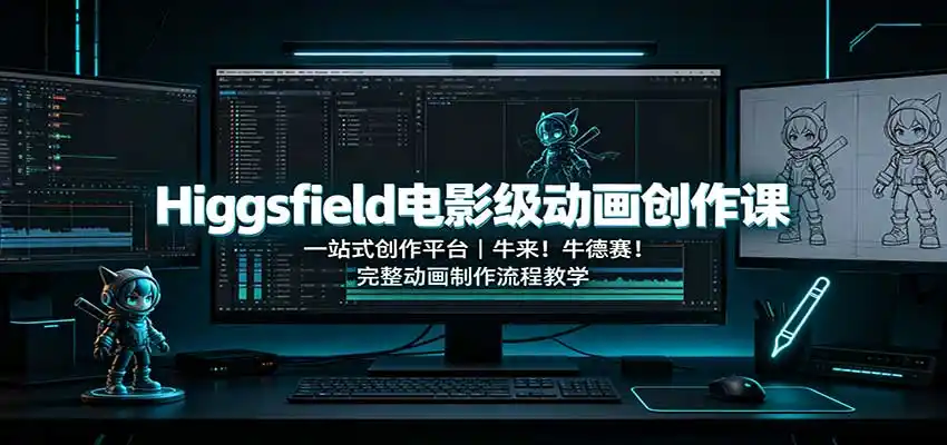 Higgsfield电影级动画创作课：一站式创作平台，牛来！牛德赛！完整动画制作流程教学-项目资源网