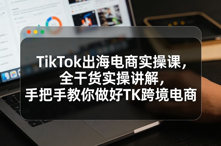 TikTok出海电商实操课，全干货实操讲解，手把手教你做好TK跨境电商-项目资源网