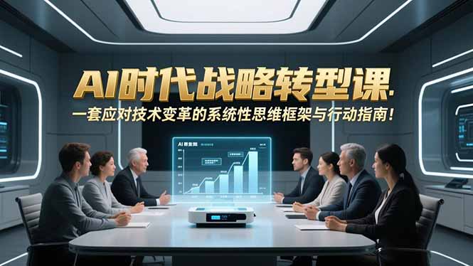 AI时代战略转型课：一套应对技术变革的系统性思维框架与行动指南！-项目资源网