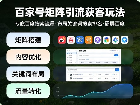 百家号矩阵引流获客玩法，专吃百度搜索流量，布局关键词搜索排名，霸屏百度-项目资源网