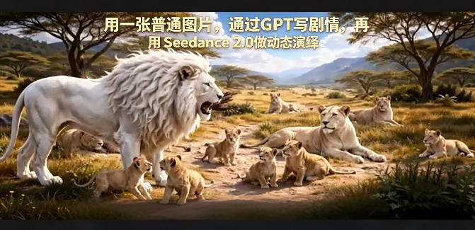 用一张普通图片，通过GPT写剧情，再用Seedance 2.0做动态演绎，居然能生成迪士尼风格搞笑动画-项目资源网