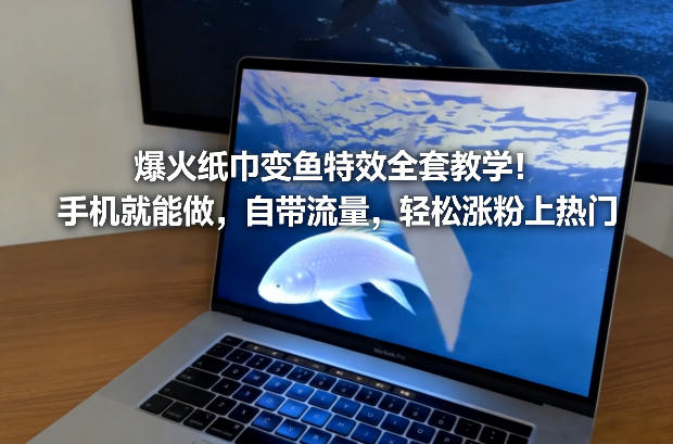 爆火纸巾变鱼特效全套教学！手机就能做，自带流量，轻松涨粉上热门-项目资源网