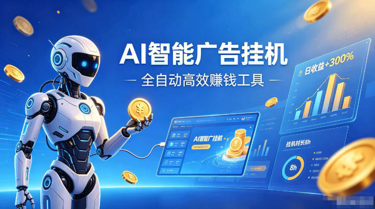 AI智能广告挂G，在家自动賺收益，全程无需人工操作、不用直播、不用拉人【揭秘】-项目资源网