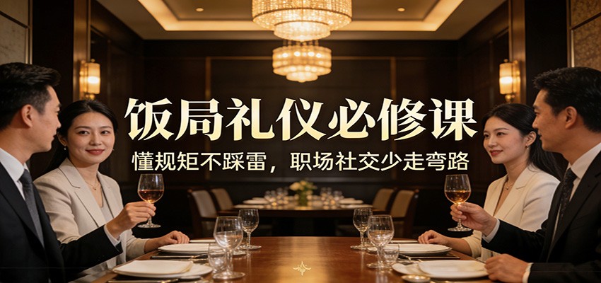公众号收费文章：《饭局礼仪必修课：懂规矩不踩雷，职场社交少走弯路》-项目资源网