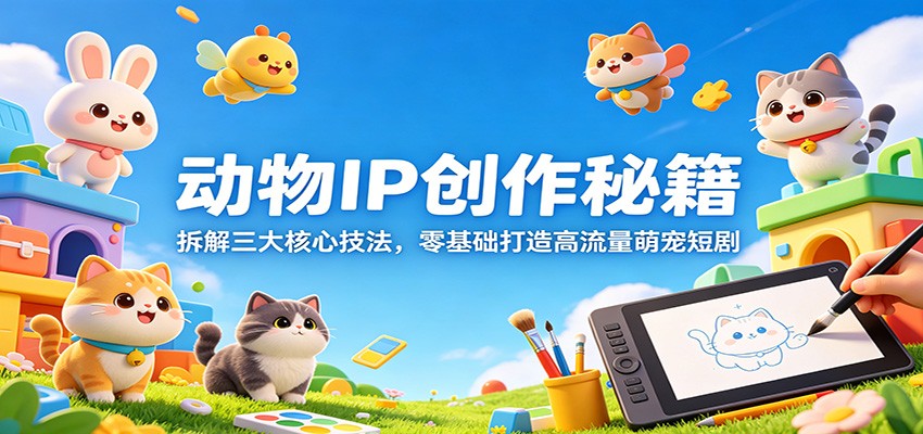 动物IP创作秘籍：拆解三大核心技法，零基础打造高流量萌宠短剧-项目资源网