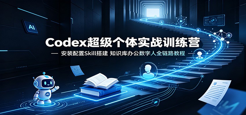 Codex超级个体实战训练营：安装配置Skill搭建，知识库办公数字人全链路教程-项目资源网