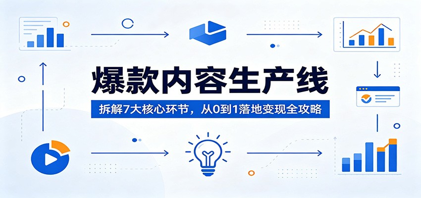 爆款内容生产线：拆解7大核心环节，从0到1落地变现全攻略-项目资源网