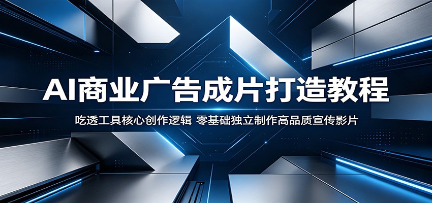 AI商业广告成片打造教程：吃透工具核心创作逻辑，零基础独立制作高品质宣传影片-项目资源网